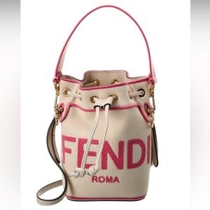 Fendi Mini Tresor Canvas bucket bag
